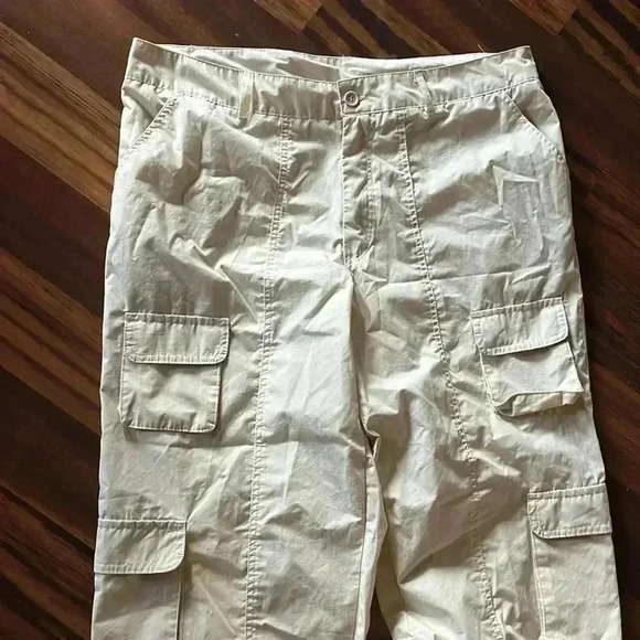 Faded Rose Essentials Cargo Cream Tan Pants size XL extra large - Picture 3 of 9